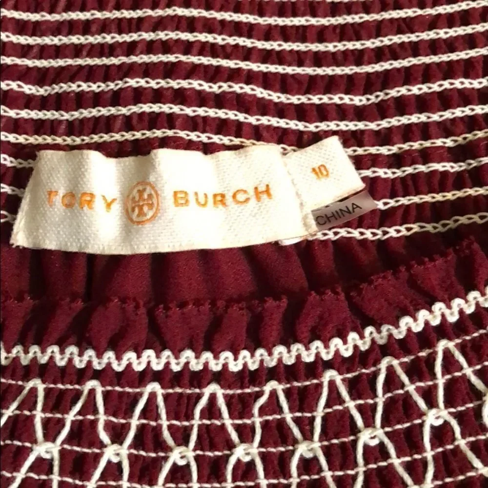 Tory Burch Indie Boho Silk Dress Size 10